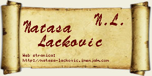 Nataša Lacković vizit kartica